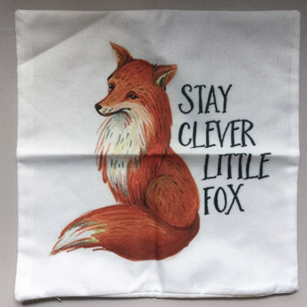 Fox throw pillow cover